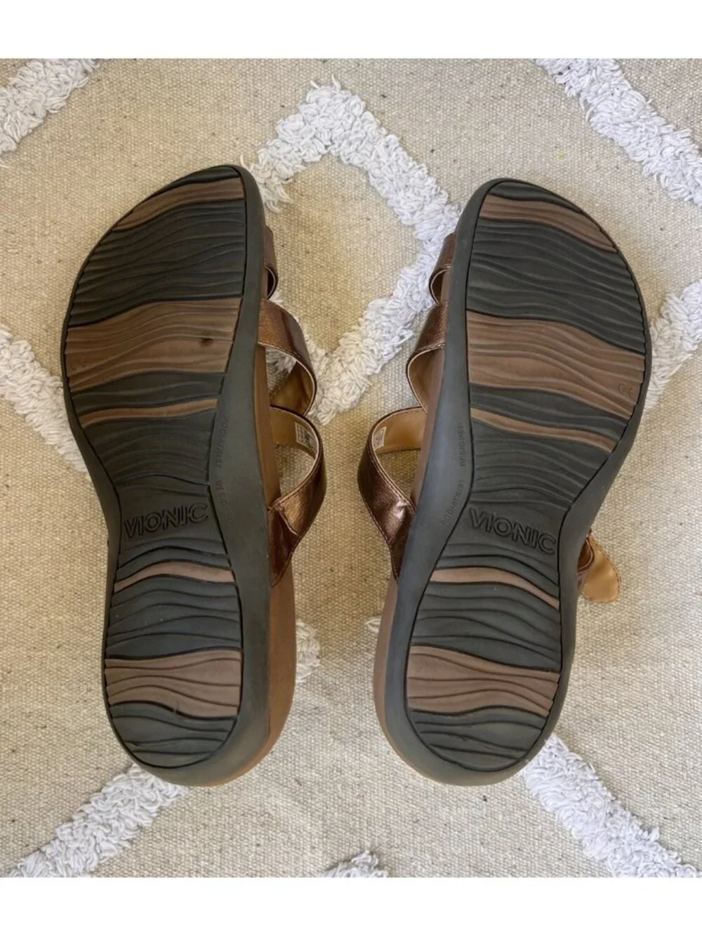 VIONIC 341 Kira Sandals Bronze Size US 10
